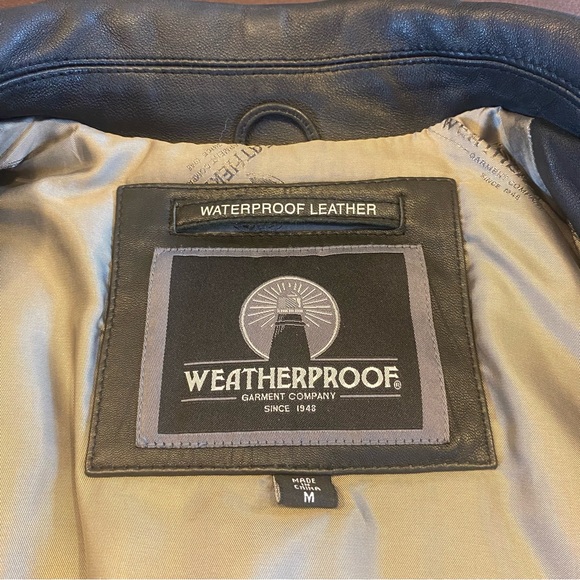 Vintage Men’s “Weatherproof” Leather Bomber Jacket - Picture 7 of 14
